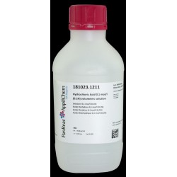 Ácido Clorhídrico 0,1 mol/l (0,1N) solución valorada 1000ml (1 Litro)