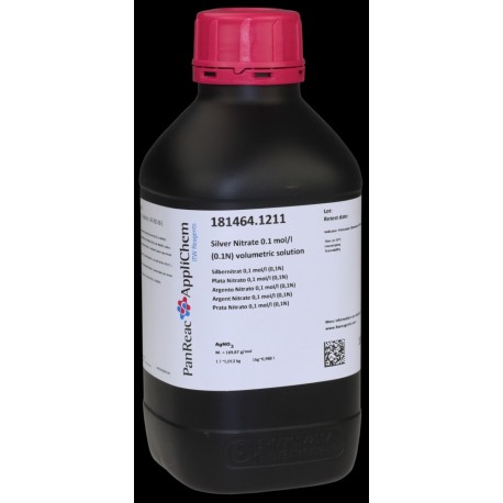 Plata Nitrato 0,1 mol/l (0,1N) solución valorada 1000ml (1 Litro)