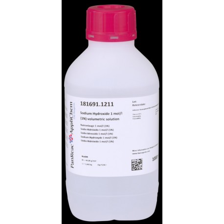 Sodio Hidróxido 1 mol/l (1N) solución valorada 1000ml (1 Litro)