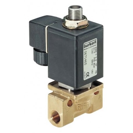 Válvula de Paso 3/2 Vías de Efecto Directo Tipo 0355-C4-BF-MS-GM 1/4 24DC 12W