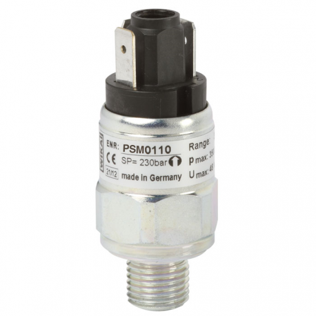 Presostato compacto con ajuste de punto de disparo PSM01 10-30Bar 1/4B PTF/NBR