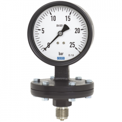 Manómetro de membrana 422.12.100 Ø100mm 2,5Bar G1/2"B Salida Vertical con Líquido de Llenado Cl.1,6