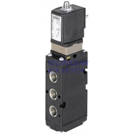 Electroválvula Servopilotada para Neumática Tipo 6519 5/2V G1/4 24V 50-60Hz