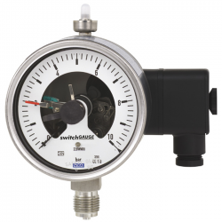 MANOMETRO muelle tubular c/cont.elec. PGS23.100 400bar G1/2G -20+200ºC