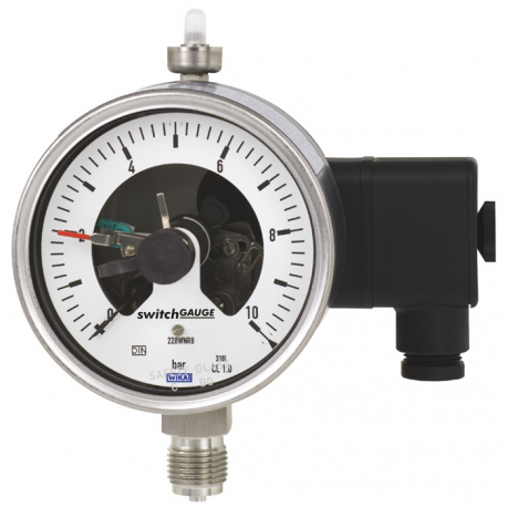 MANOMETRO muelle tubular c/cont.elec. PGS23.100 400bar G1/2G -20+200ºC