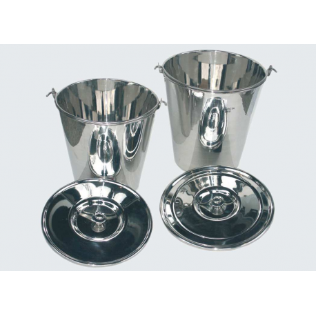 Cubo con asa de acero inox AISI 304. 19L
