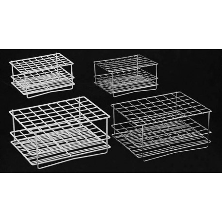 Gradilla para 48 tubos en inox de hasta 16 ó 25mm