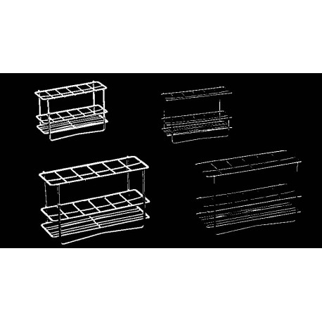 Gradilla plastico 12 tubos 16mm