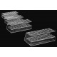 Gradilla para 24 tubos apilable en metacrilato transparente 26mm 300x170x110mm (Pr x An x Al)