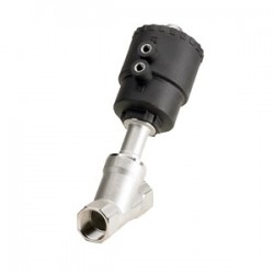 Válvula accionada ext. Asiento en ángulo Tipo AV210D 32SS conexión G 114T Función: NC inox 1 1/4"