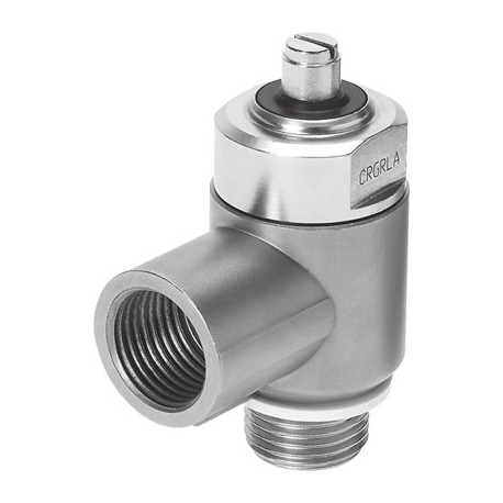 Válvula reguladora Estrangulación y Antirretorno Acero INOX giratoria rosca interior CRGRLA-1/8-B