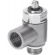 Válvula reguladora Estrangulación y Antirretorno Acero INOX giratoria rosca interior  CRGRLA-M5-B