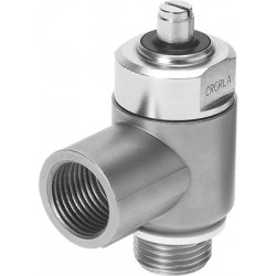 Válvula reguladora Estrangulación y Antirretorno Acero INOX giratoria rosca interior  CRGRLA-M5-B