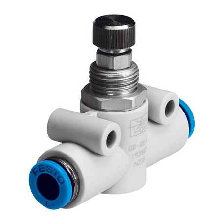 Válvula Reguladora Inline Caudal de paso regulable en un sentido Ø4mm GR-QS-4 Ref. FESTO 193967