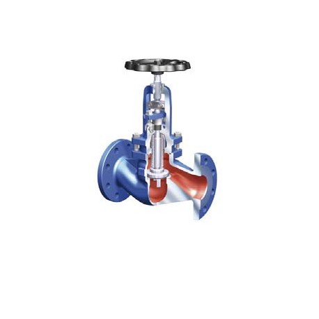 Valvula Globo con fuelle ARI 35046 con bridas cuerpo de acero PN40 DN50 GS-C25N