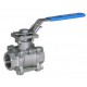 Valvula de Bola ECON INOX roscadas 3 piezas con BRIDA Montaje Directo INOX/PTFE 7644MD DN3" SW  F7/F