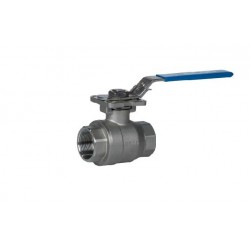 Valvula de Bola ECON con serie INOX roscadas 2 piezas con BRIDA Montaje Directo 7752MD 316/PTFE 1/4"